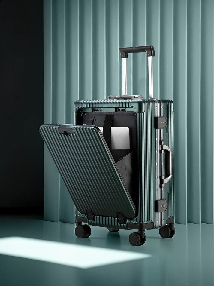Polycarbonate Carry-On Cabin Trolley | 22-Inch - Forest Green