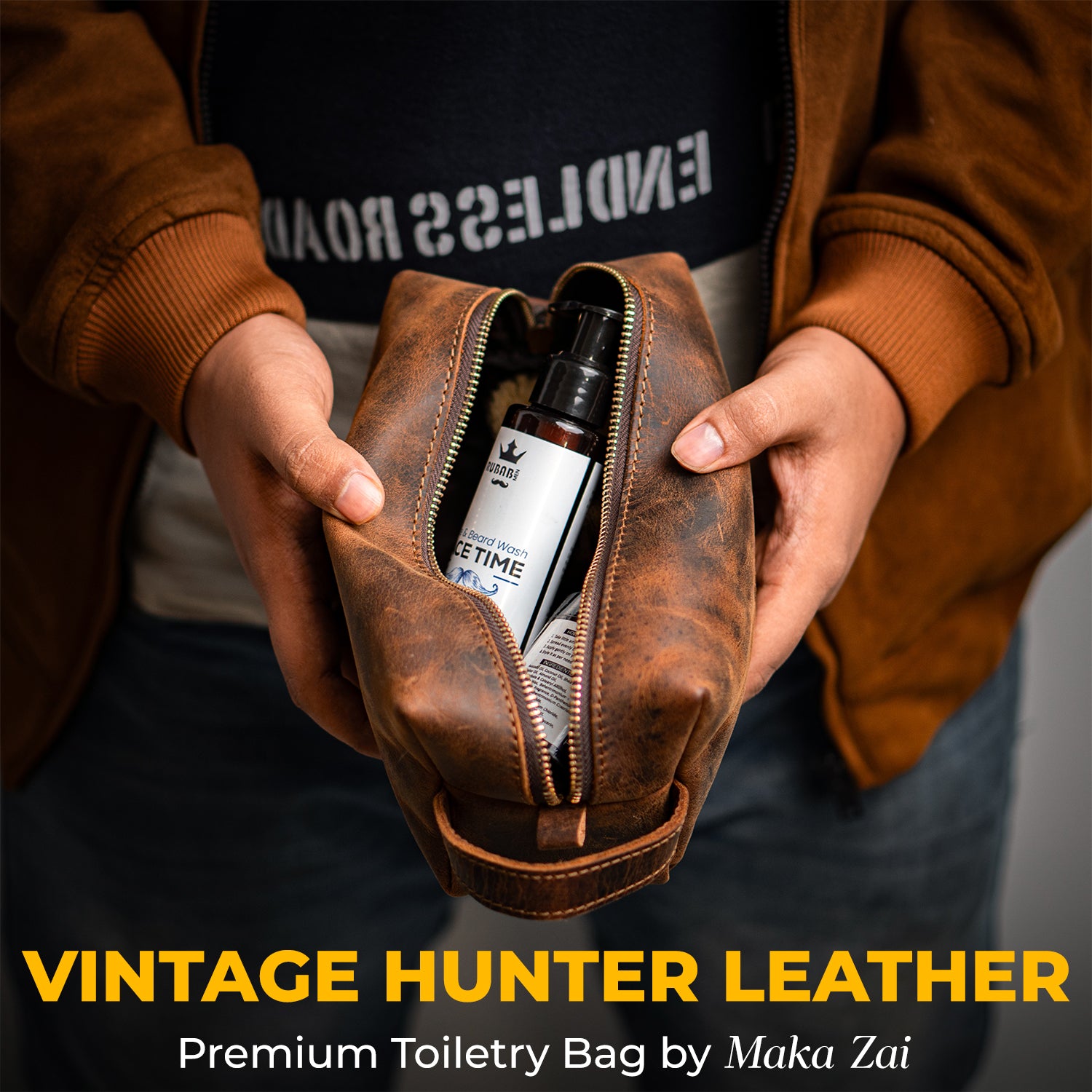 Toiletry Bag | Vintage Hunter Leather