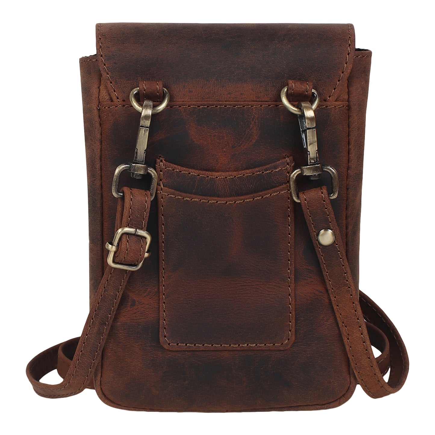 Vintage Hunter Hand-Stitched Leather Crossbody Sling Bag for Men & Women| MAKA ZAI