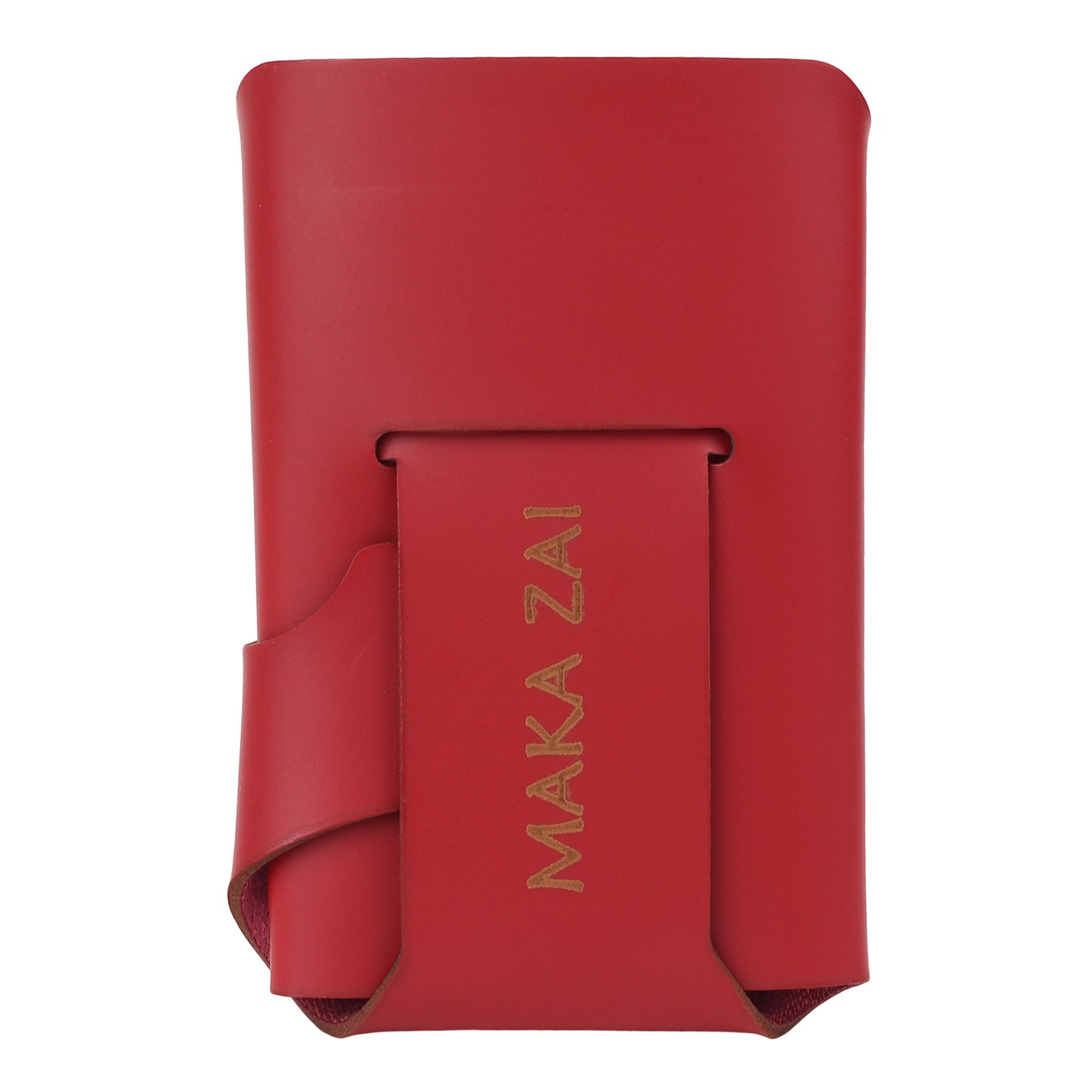 Modern Red Ultra-Slim Vegan Leather Unisex Wallet & Card Holder for Men & Women| Atom Edition by MAKA ZAI