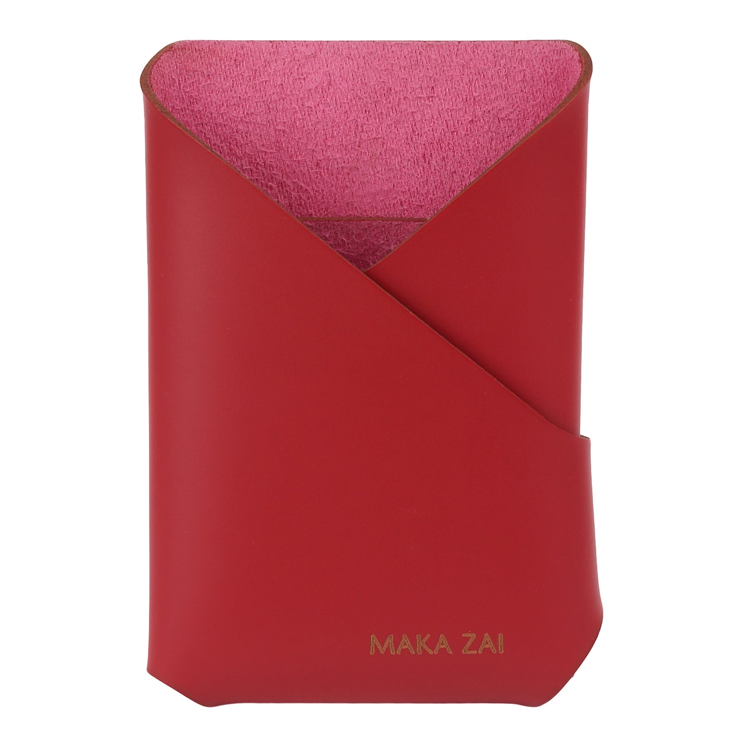 Modern Red Ultra-Slim Vegan Leather Unisex Wallet & Card Holder for Men & Women| Atom Edition by MAKA ZAI