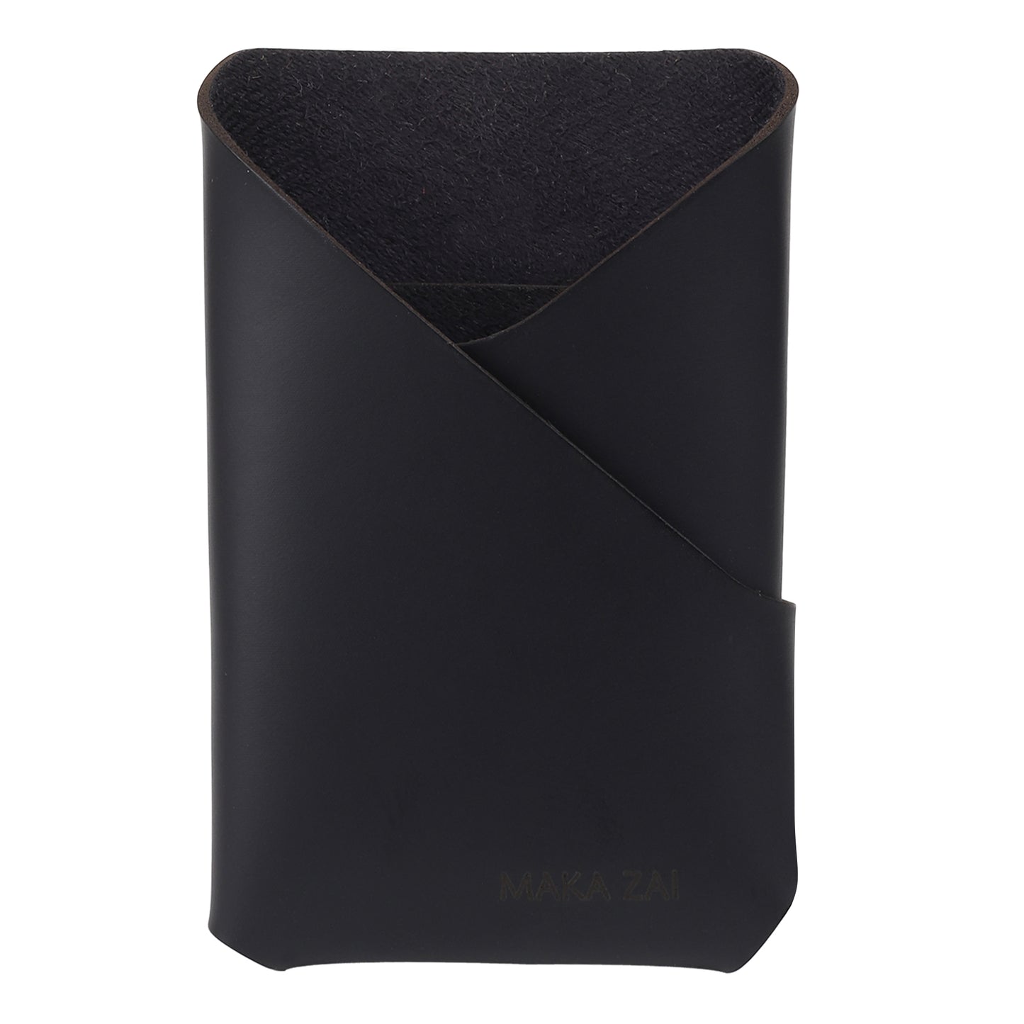 Bomber Black Ultra-Slim Vegan Leather Unisex Wallet & Card Holder for Men & Women| Atom Edition by MAKA ZAI