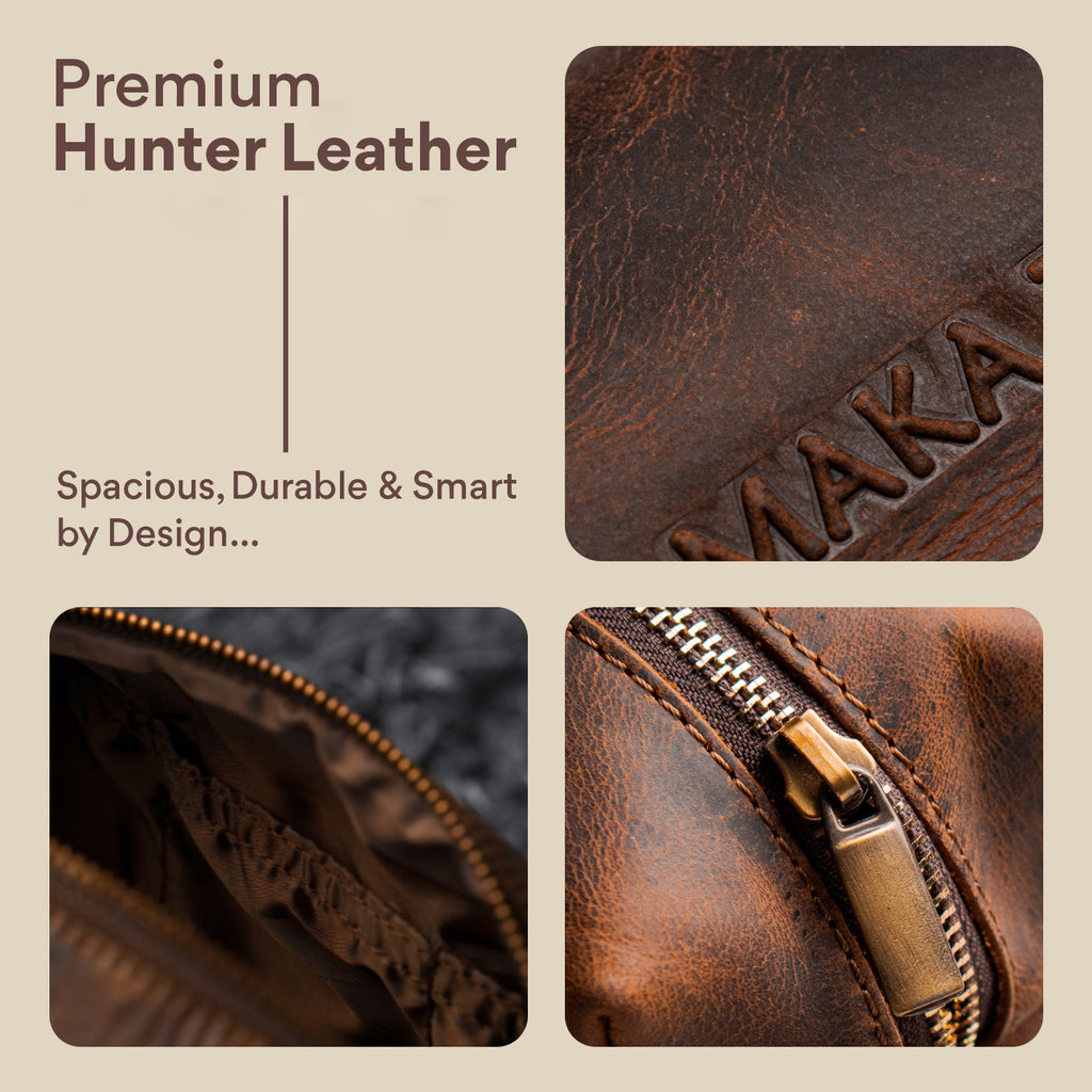 Toiletry Bag | Vintage Hunter Leather