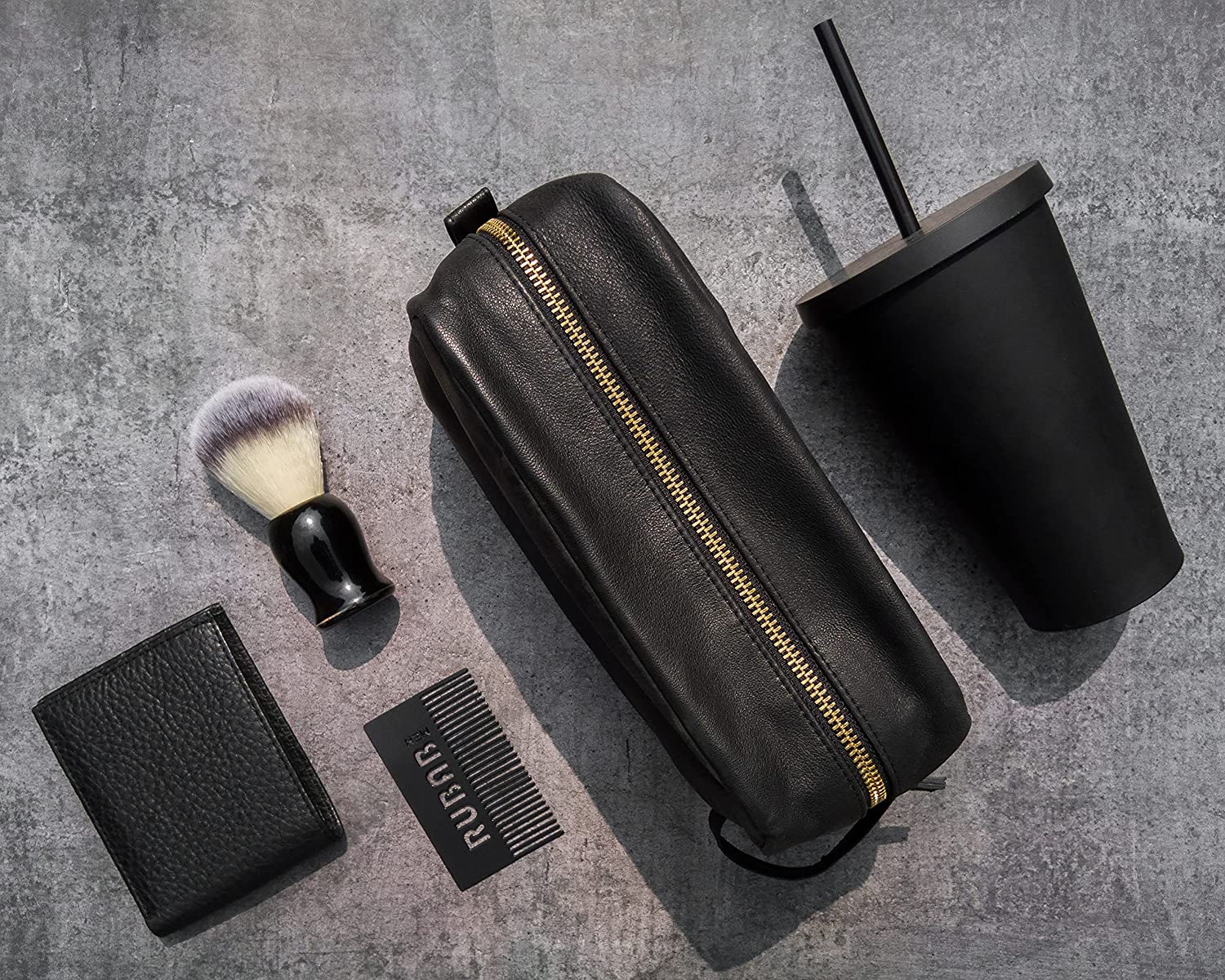 Toiletry Bag | Genuine Bomber Leather